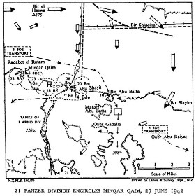 Black and white map of army movement