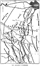 Black and white photograph of army movement