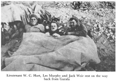 Black and white photograph of army officers resting